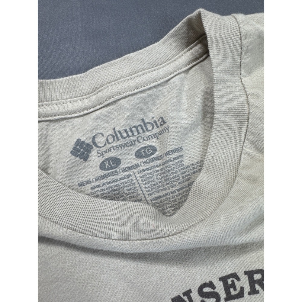 Columbia Mens XL Gray Preserve Conserve Protect Bear Mountain Graphic T-Shirt - Picture 3 of 6